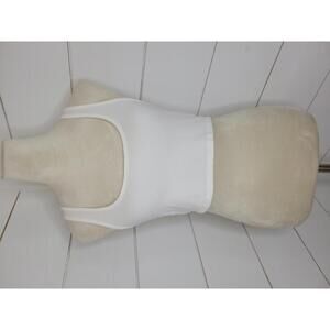 American Eagle Outfitters Medium White cropped tank top with cross back detail